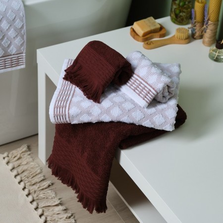 Trick Lovelife towel “Amore” 30x50 cm, brown, 100% cotton, 450 g/m2-7