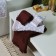 Trick Lovelife towel “Amore” 30x50 cm, brown, 100% cotton, 450 g/m2