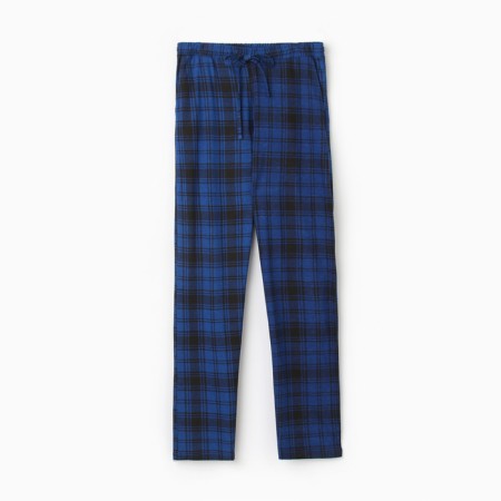 Male pants domestic, color blue-black cage, size 48