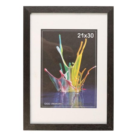 Photo frame MDF 21x30 cm. No. 6, width. 20 mm, thickness. 12 mm, wenge (plastic screen)-6