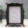 Photo frame Polystone 10x15 cm "Heraldic lily in the corners" Green with gold 19x15 cm