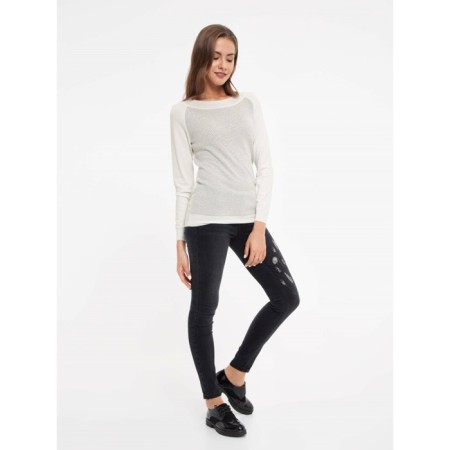 Jumper Female Conte Elegant, Size L, White Color-2