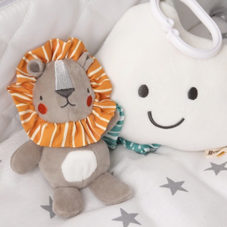 Musical Suspension "Leon Lion", with a squeak, on a crib, stroller, crumb I-8