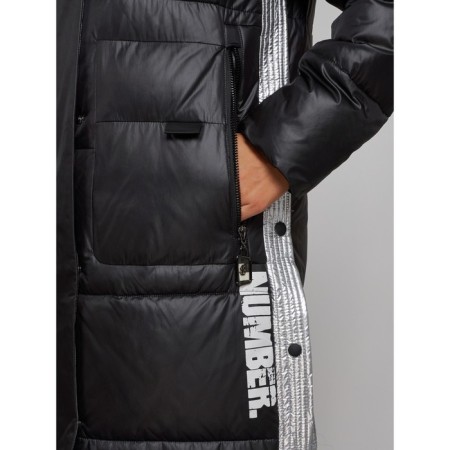Coat insulated winter female, size 42, black color-10