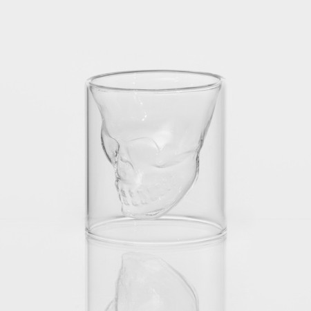 Glass stack with double walls "Skull. Halloween ", 70 ml, 7 × 7 cm-2