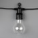 Girlyanda "Bels Light" 5 m with nozzles "dew", IP44, UMS, dark thread, 50 LED, glow warm white, 3 in