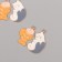 Decor for creativity metal, enamel "cat with a fish" set 2 pcs 2.6x2.5 cm