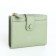 Women's wallet on the button, green color