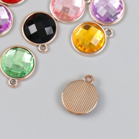 Decor for creativity Plastic for metal "Circle. Rhijes" mix 1.6x2 cm-2