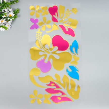 Interior mirror sticker "Fairytale flower" color 61x32 cm