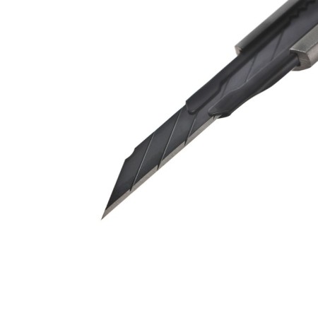 Chancellery knife 9mm metal + blade, 5 pieces of black, top-6
