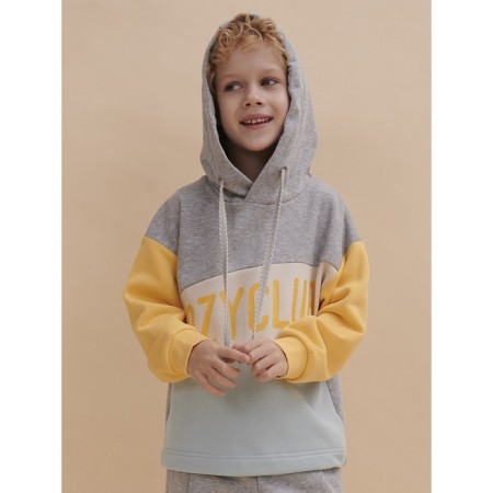Sweatshirt for boys, height 110 cm, gray color-5