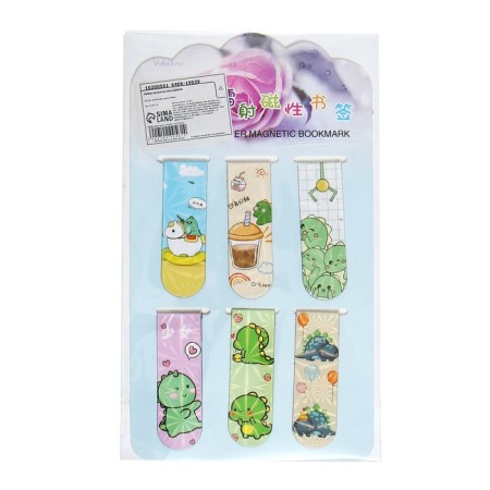 A set of magnetic bookmark for books Calligrata 6 pieces, "Dragons", mix-12