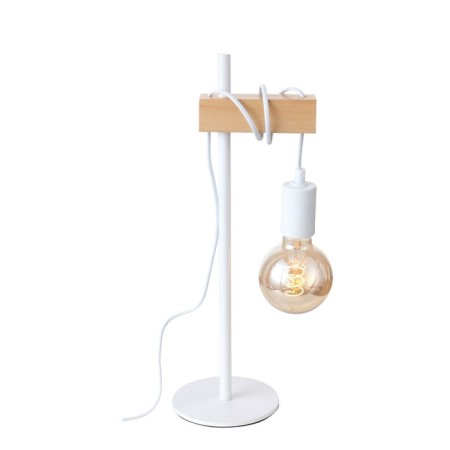 Evoluce bedside lamp. SL1142.504.01. Bagetti. 1x60 watts, e27, 17x14x46 cm, white color, light wood-2