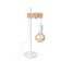 Evoluce bedside lamp. SL1142.504.01. Bagetti. 1x60 watts, e27, 17x14x46 cm, white color, light wood