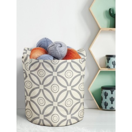 Textile bag "Lepestoral circles", for storing things and toys, size 30x30 cm, 18.9 liters