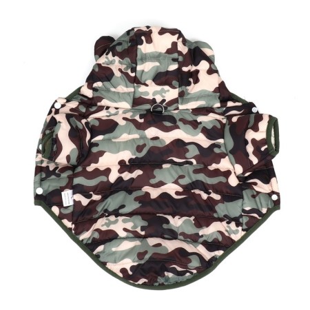 Dog Jacket "Fighter" with a hood, size XS (DS 20, OG 28 cm), camouflage-9
