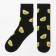 Women's socks "Avocado", black color, size 23-25