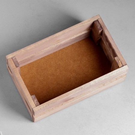 Kashpo wooden 26x16x10 cm natural aged oak-3