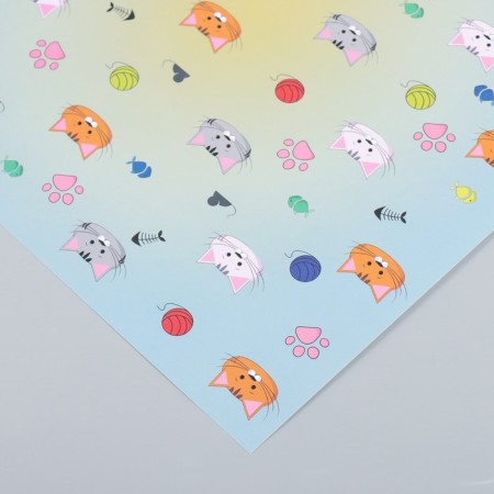 Scrapbooking paper "kittens" density 180 g 30.5x32 cm-2