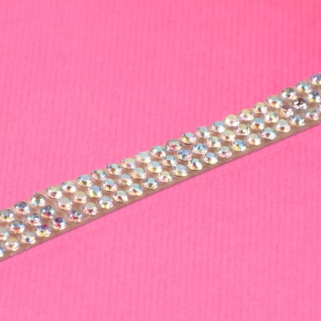 Rhound rhinestones, with holography, d = 2 mm, width - 7 mm, 4.5 ± 0.5 m, silver color-2