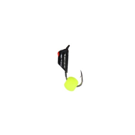 Mormyshka column black, red eye + ball lime, weight 0.9 g-1