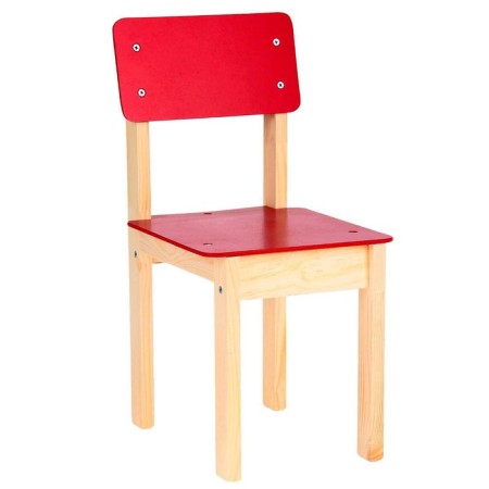Children's chair No. 3 (n = 300), red color