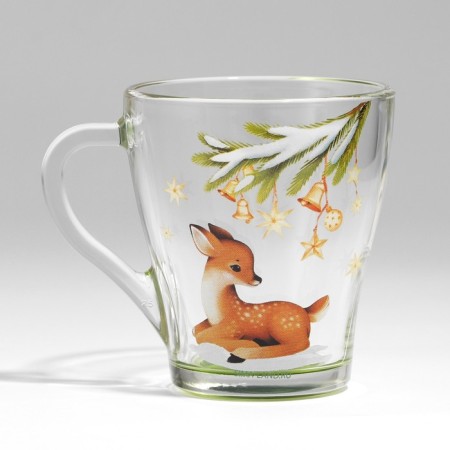 Gift set of New Year's mugs of glass "Curvat and comfort!", 2 pcs-16