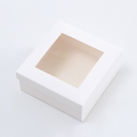 The box is folding, the lid is, with the window, white, 12 x 12 x 5 cm-1