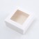 The box is folding, the lid is, with the window, white, 12 x 12 x 5 cm