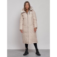 Coat insulated winter female, size 44, beige color