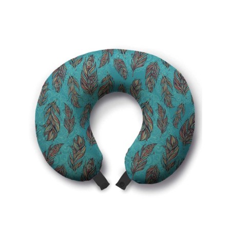 Pillow for travel "Ethnic feathers", size 30x25x10 cm