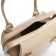 Women's bag with lightning, with a cosmetic bag, beige color
