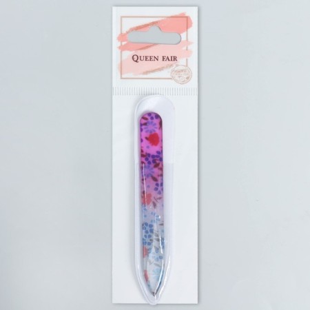 Feet glass for nails, 9 cm, in a case, drawing mix-3