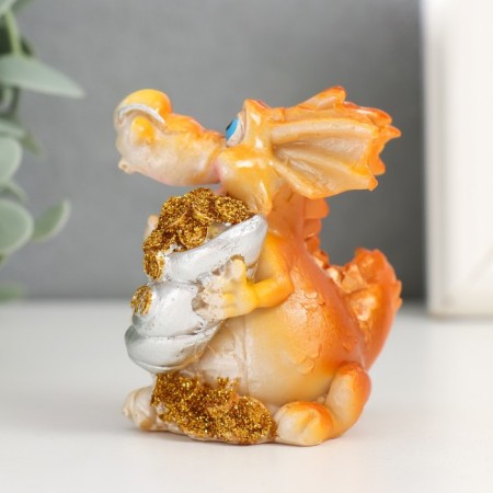 Souvenir Polystone "Golden Dragonich with Gold" MIX 6.5x4x6.5 cm-5