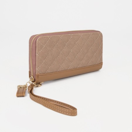 Women's wallet with lightning, beige color