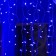 Garland "fringe" 3 × 0.9 m, IP44, UMS, transparent thread, 232 LED, blue glow, 220 V
