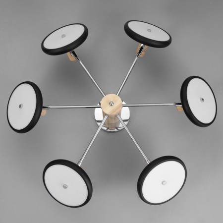 Julia chandelier 6xLED 144W 3000-6000K black-chromium 80x80x22 cm-5