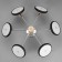 Julia chandelier 6xLED 144W 3000-6000K black-chromium 80x80x22 cm