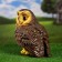 Garden figure "Owl" brown, 22x24x26cm