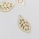 Decor for creativity metal, rhinestones "List with veins" 2.4x1.4 cm