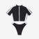 Separate Minaku swimsuit with a zipper, black color, size 46