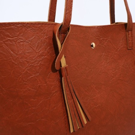 Shopper bag on magnet, brown color-3