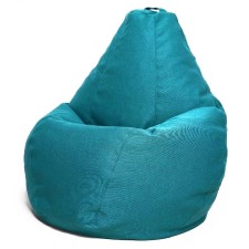 The “pear” chair is positive, size XL, diameter 95 cm, height 125 cm, mitch, blue color