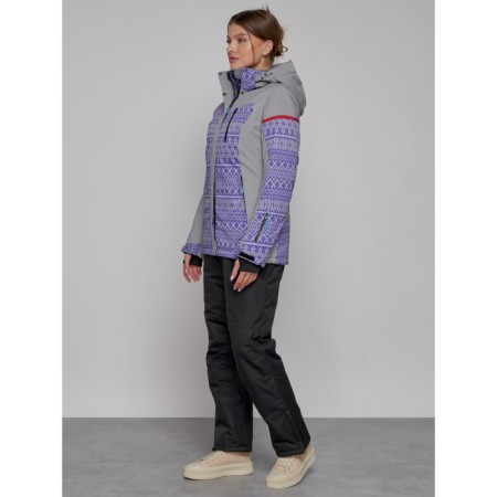 Ski jacket female winter, size 44, purple color-12