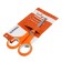 Office scissors 14 cm, plastic handles with rubber inserts, mix
