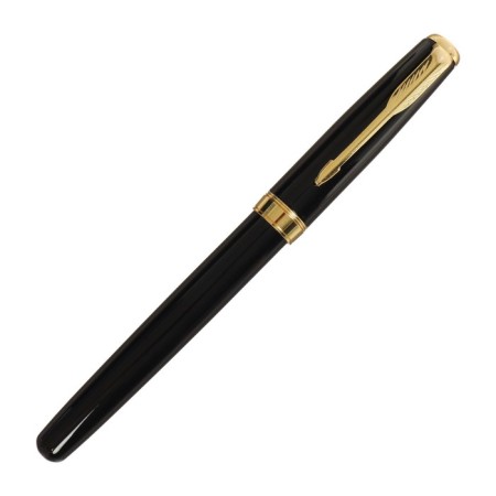 Handle Gift ball in the leatherette case, black body with gold-1