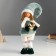 Interior doll "Angel in a fur coat and turquoise cap, with a heart" 56x11x14 cm