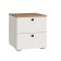 Tumbling bedside Austin 16.152, 400x419x439, white shagrin/oak gold