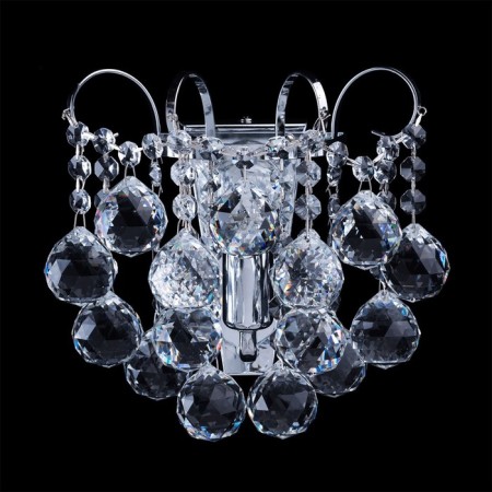 Bra "Pearls" 1x60W E14 chrome 21x22x15cm